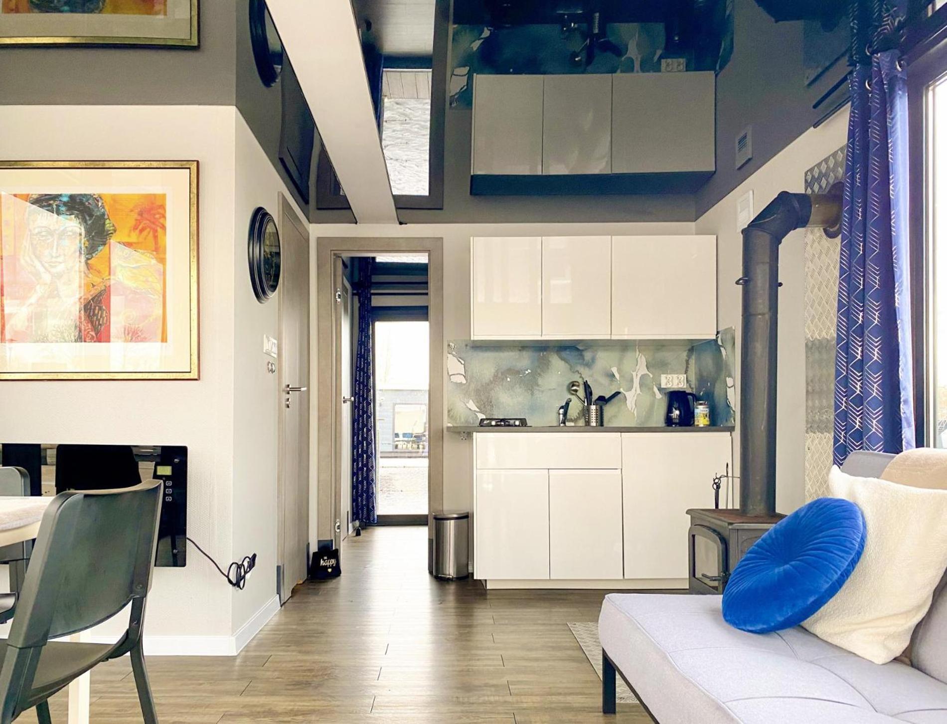 Houseboat Blue Sneekermeer Offingawier Εξωτερικό φωτογραφία